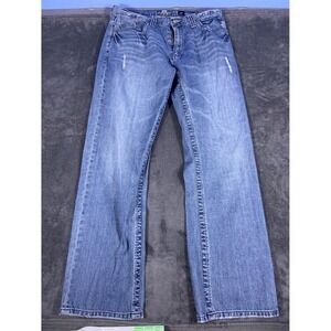 Akademiks Lot 009 Slim Fit Men's Blue Jeans Size 38 Distressed Denim‎ US 5